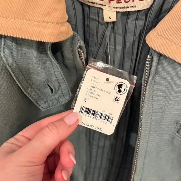 Free People Women's Blue Harley Jacket - Picture 3 of 3